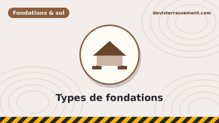 Les types de fondations : superficielles, semi-profondes, profondes